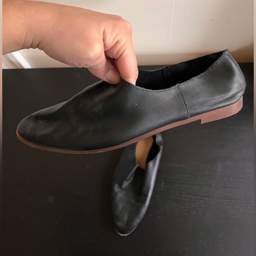Zara leather flats, size 39